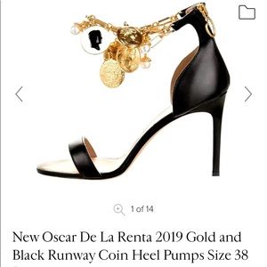 Oscar de la Renta 2019 Runway Coin Heel Pumps